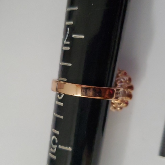 Sterling Silver 925 Rose Gold Morganite Ring - Picture 4 of 6